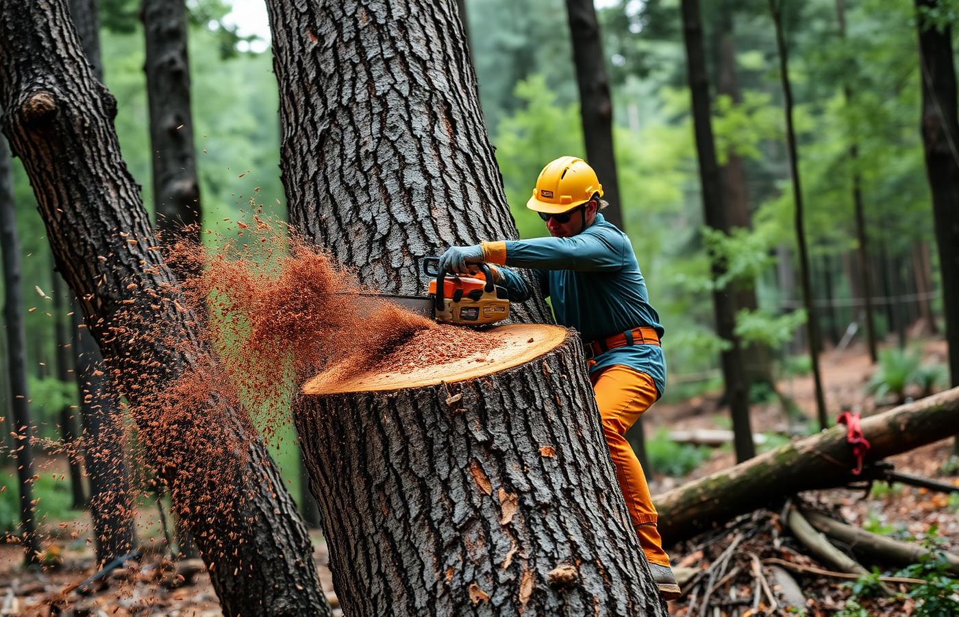 Arbre présentant des signes de faiblesse