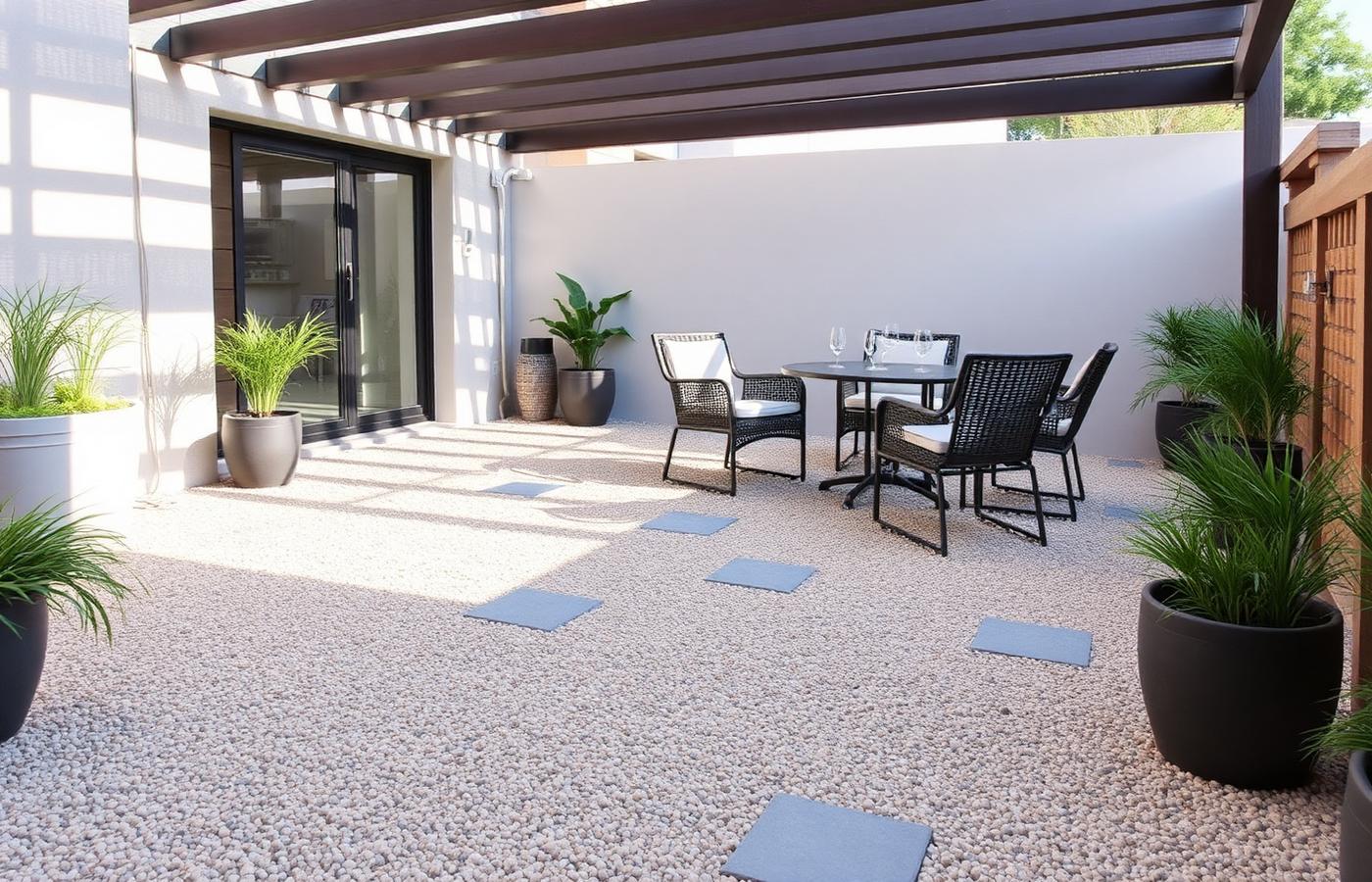 Terrasse extérieure aménagée